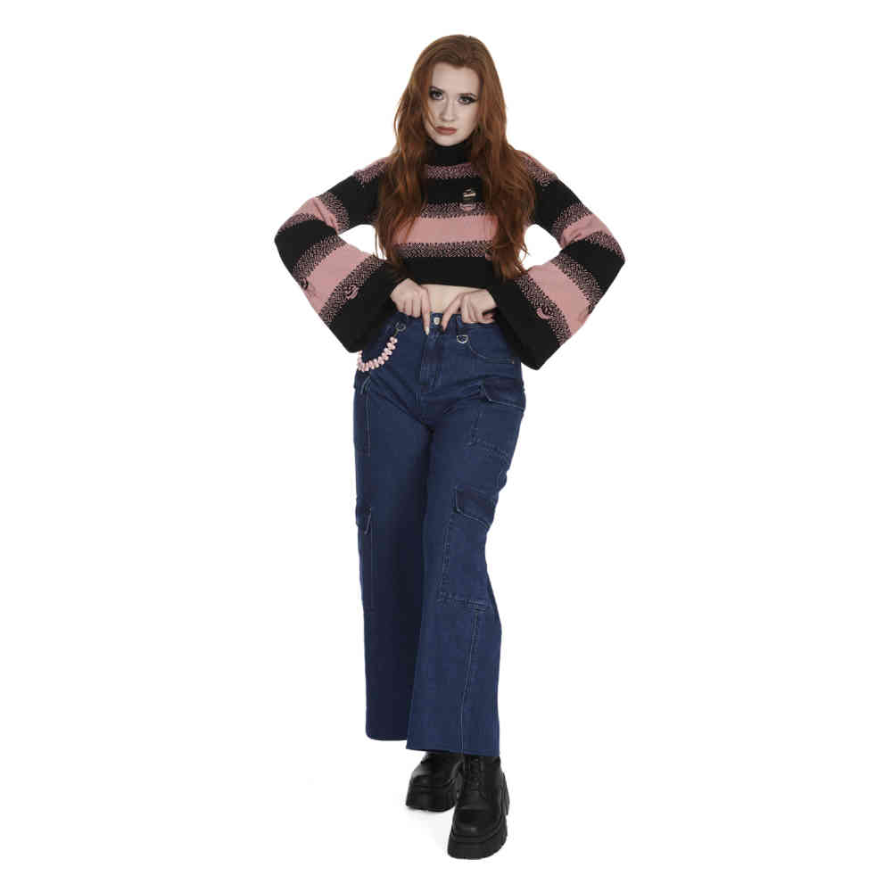 Banned - Candyfloss Jumper - Pink/Black